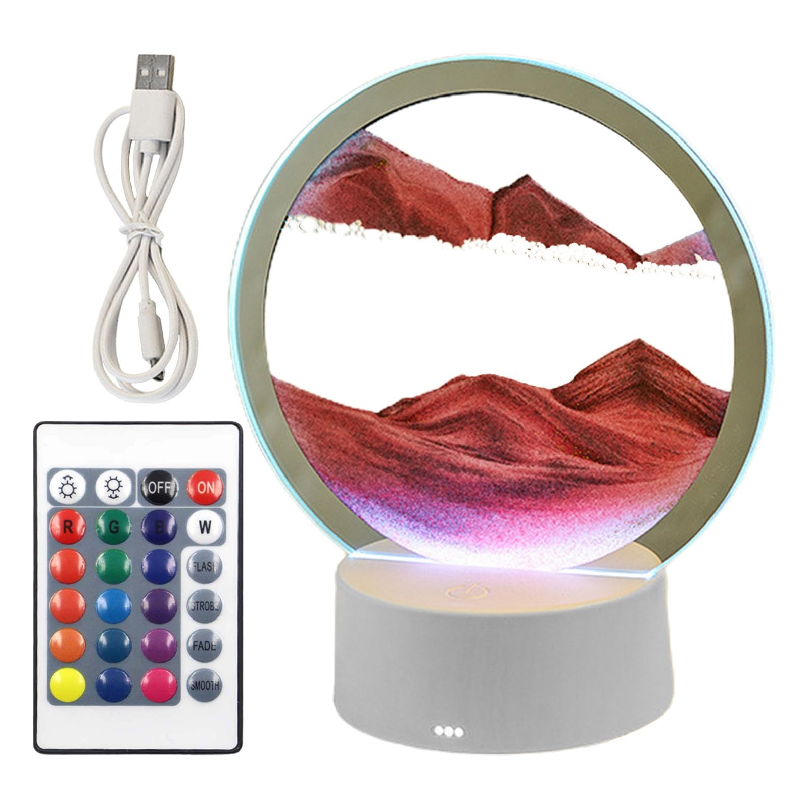 Ceolup C Eolup Moving Sand Art Table Lamp Moving Sand Art Picture Quicksand Lamp With Usb Harging Moving Sand Art Flowing Sand Frame Desktop Art Bookshelves Home Decoration