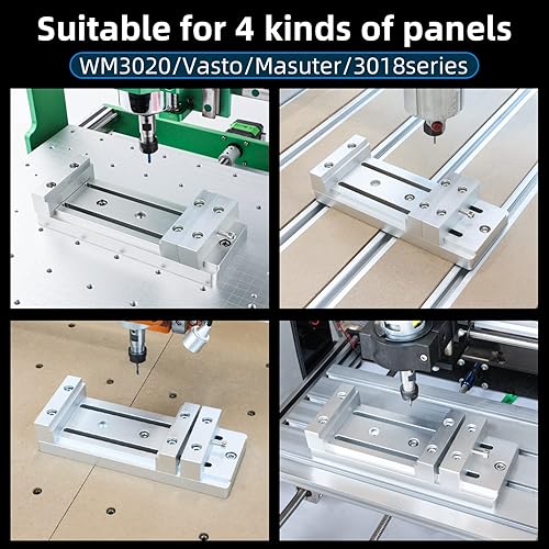 Miniatura 7 de FoxAlien Mini Tornillo de Banco de Perfil Bajo Abrazadera de Sujeción Mesa de Trabajo para FoxAlien 3018, Masuter 3, Masuter Pro, 3S, XE-PRO,