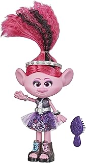 DreamWorks Trolls World Tour Glam Rockin' Poppy Fashion Doll with Dress, Shoes, and More, Fashion Trolls Toy for Girls