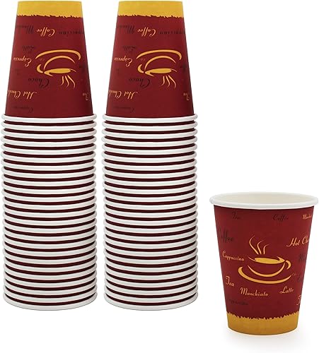 Miniatura 8 de PAMI Tazas de papel para café caliente - Tazas de café desechables para llevar para bebidas calientes - Vasos de papel de un solo uso para espresso,