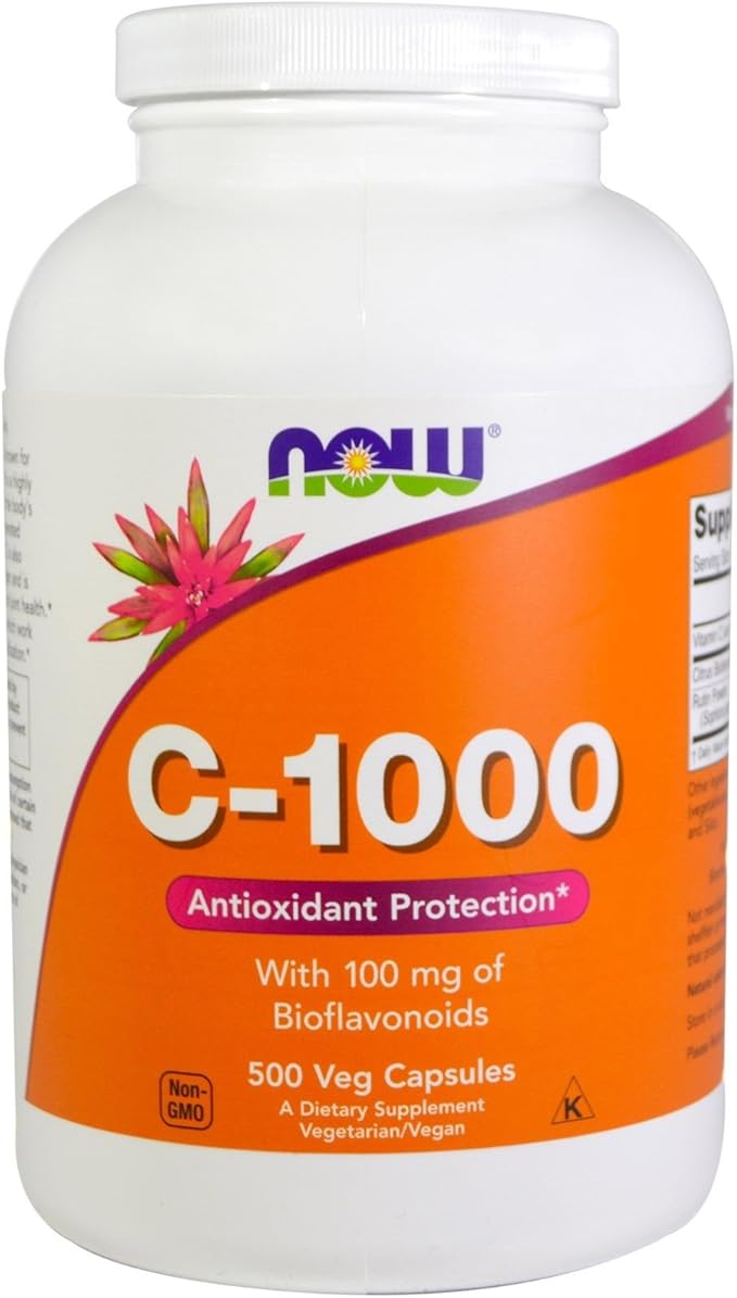 NOW Foods Vitamin C1000, 500 Vegetarian Capsules Health