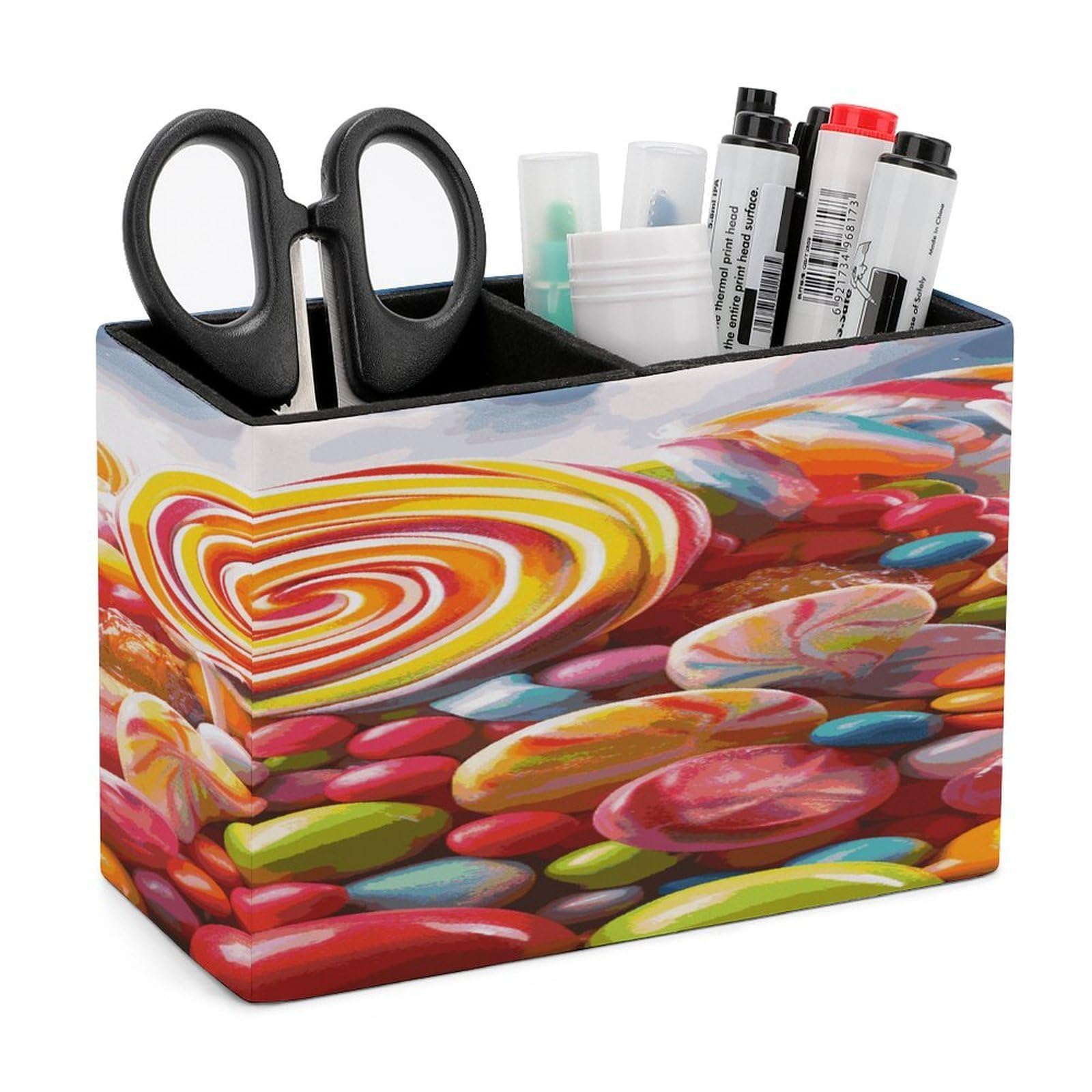 Porte-stylos en cuir véritable esthétique pour crayons et pinceaux de maquillage