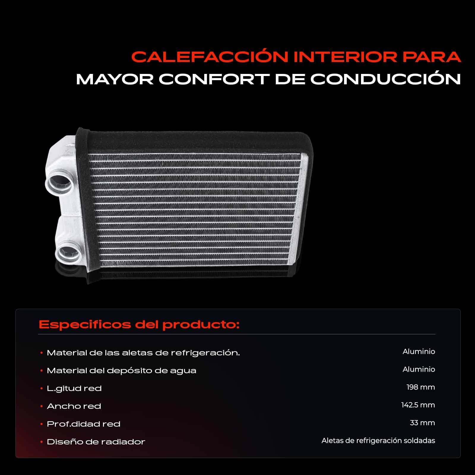 Frankberg Intercambiador de calor para calefacción interior 64111497527 | Compatible con: M.i.n.i R50 R53, M.i.n.i Convertible R52