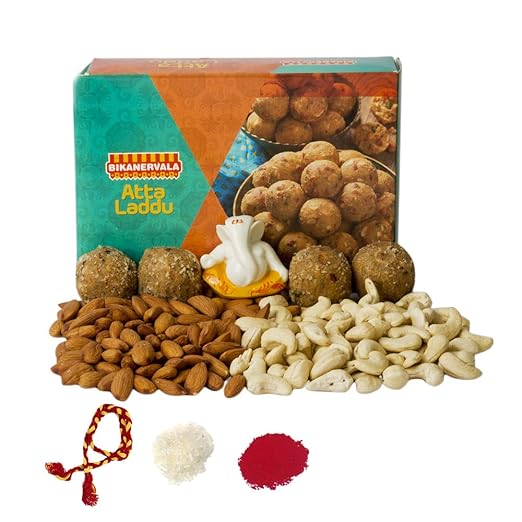 Celebrations Bikanervala Atta Ladoo N Nuts Bhai Dooj Hamper-Bd1022