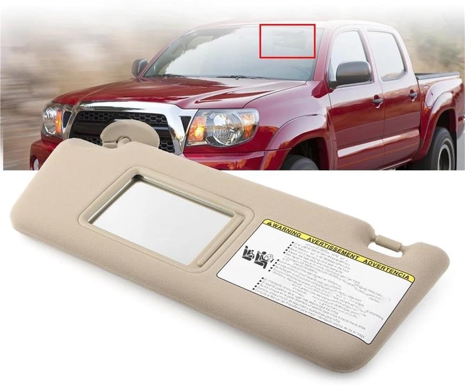 Pare-Soleil Avant de Voiture Pare-Soleil pour Avant pour Toyota pour Tacoma 2005-2012 sans éclairage