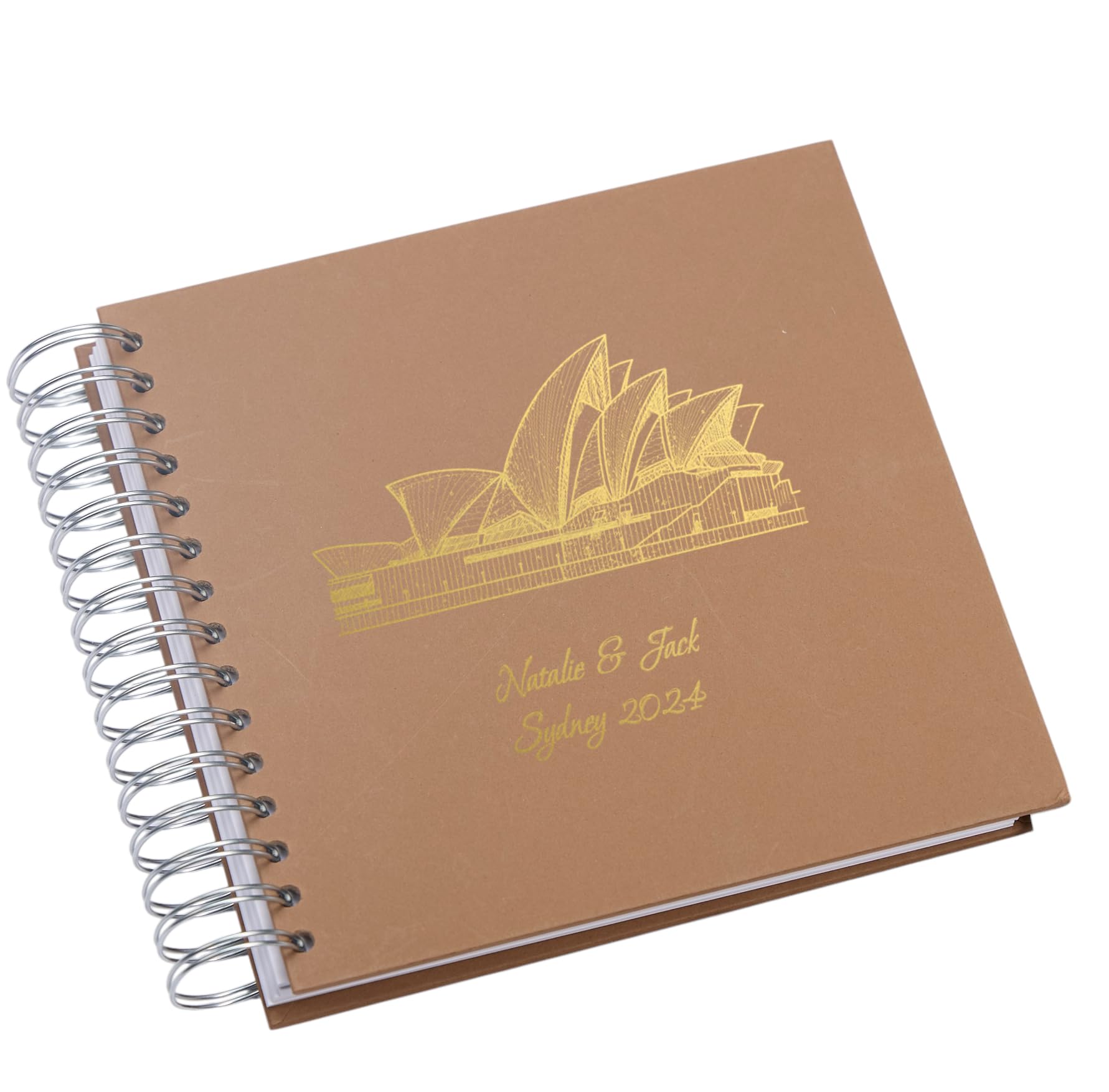 Personalised Australia Travel Sydney, Photo Album or Scrapbook Multiple Colours (Brown)