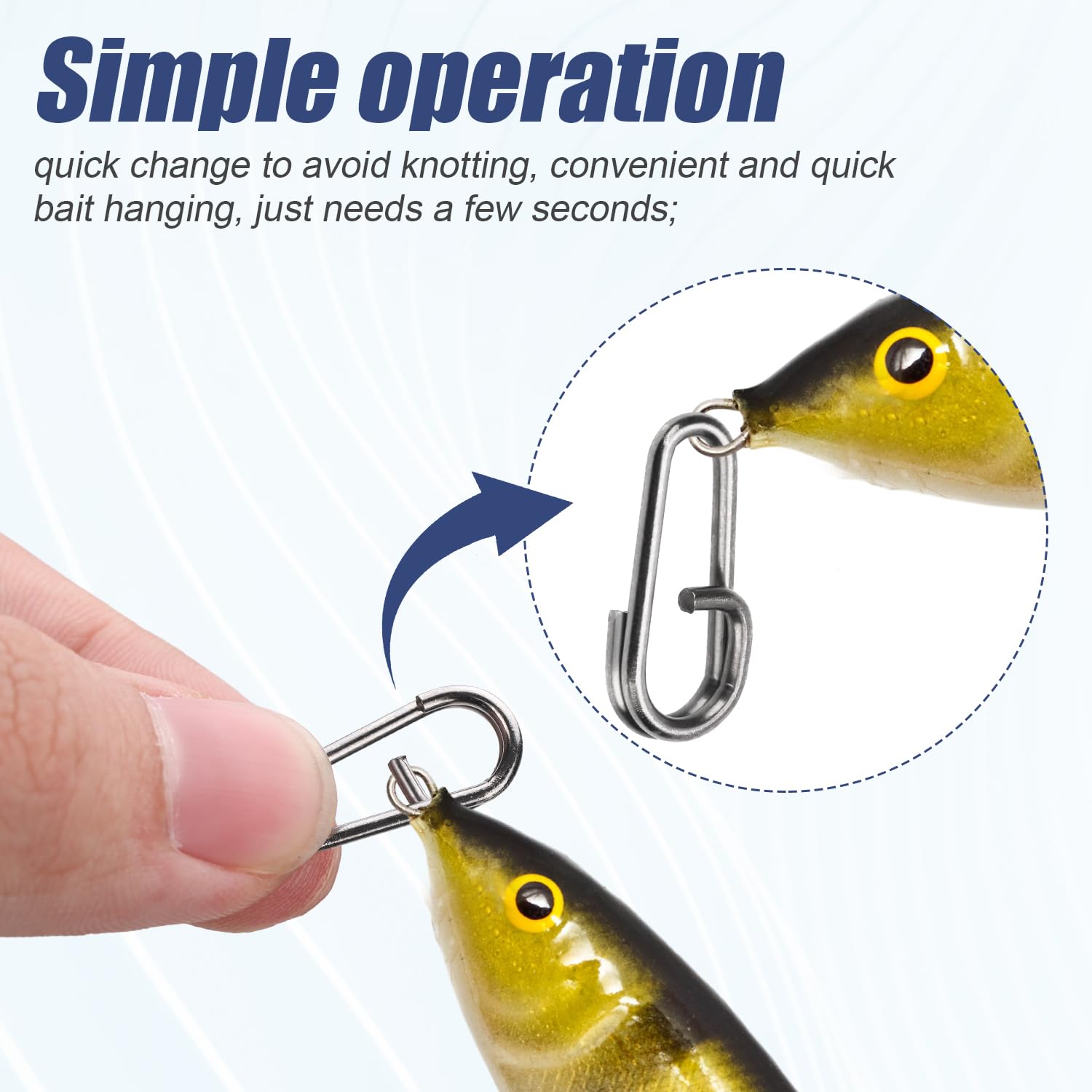 120 Pezzi Anelli Divisi Per Pesca, Kit Clip A Scatto In Acciaio Inox 3 Misure, Per Acqua Dolce E Salata, Con Scatola - 3