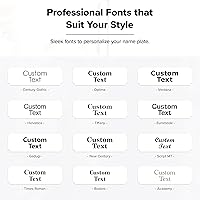 Vista 8 de Placa de identificación grabada personalizada, placa de nombre personalizada de aluminio cepillado / negro, 1 x 3 pulgadas, material de impacto