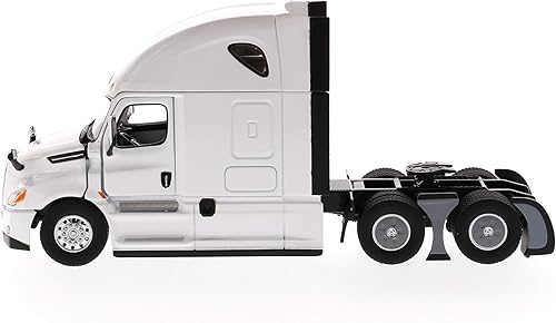 Miniatura 2 de Diecast Masters Freightliner Cascadia SBFA Tándem a escala 1:50 con durmiente de 72" | Serie de transporte | Modelo blanco perla 71027