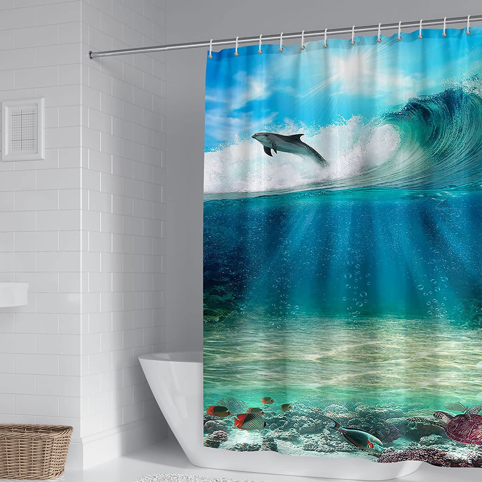 Rideau de douche 150x200cm imperméable fini les moisissures