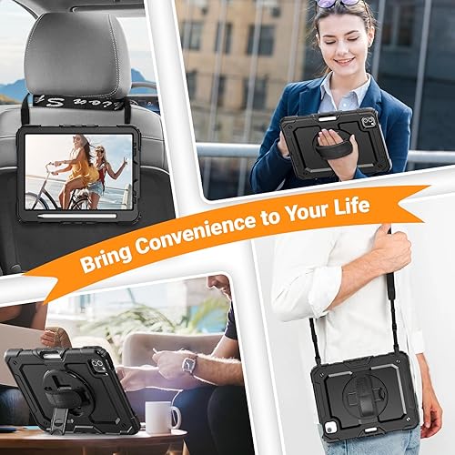 Miniatura 7 de SEYMAC Funda para iPad Pro 11 de 4, 3, 2, 1 generación (2022202120202018), funda protectora de cuerpo completo a prueba de golpes con protector de