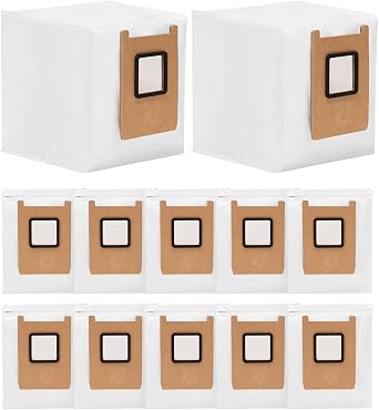 12pcs Replacement Dust Bags,Compatible with Eufy Omni E25/E28 Robot Vacuums, 3L Large for Eufy Cleaner Self-Empty Station Dirt Disposal Bags.