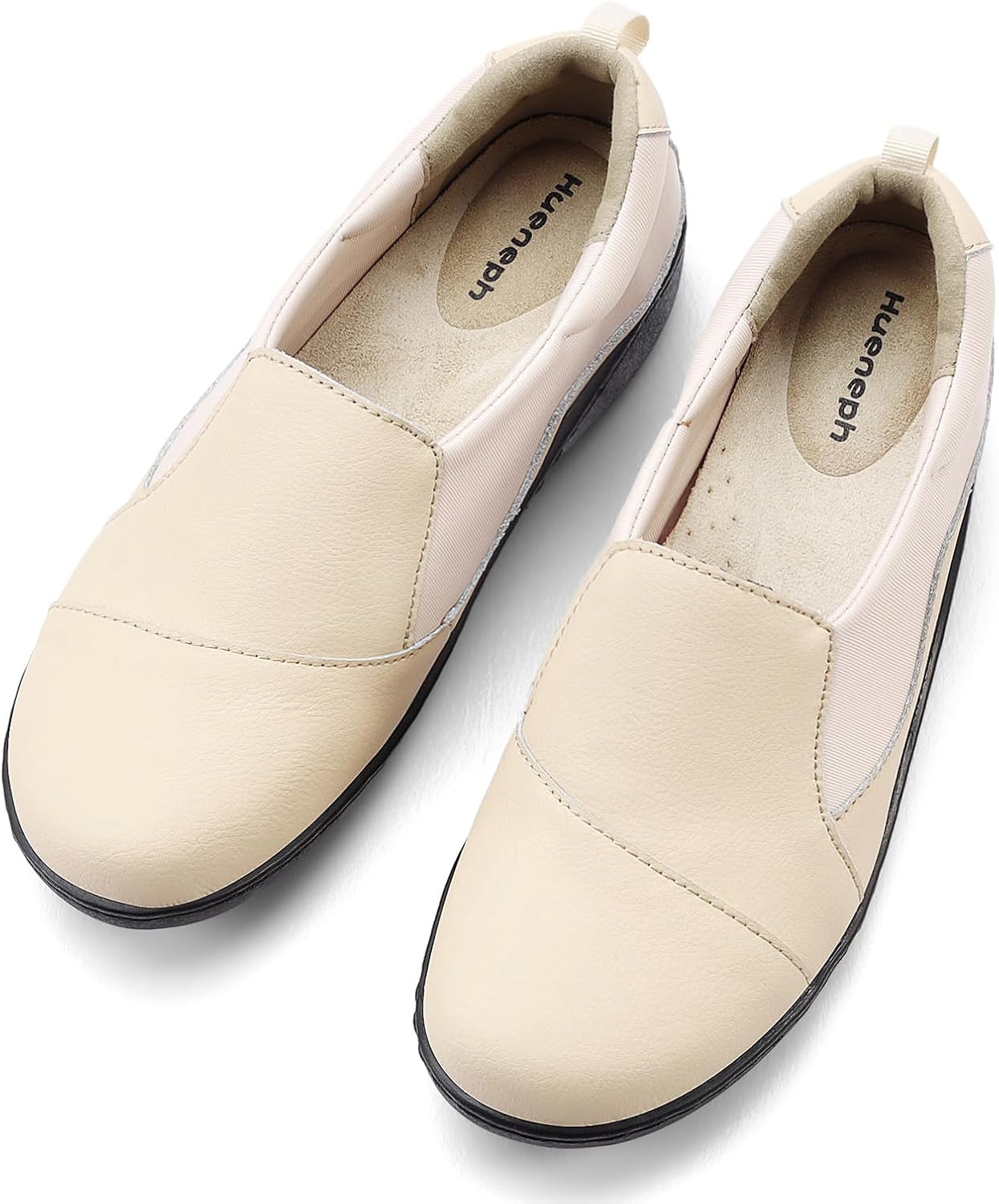 Women's Comfort Leather Loafers Cute Casual Slip On Lightweight Walking Flats Everyday Work Shoes - Image 8