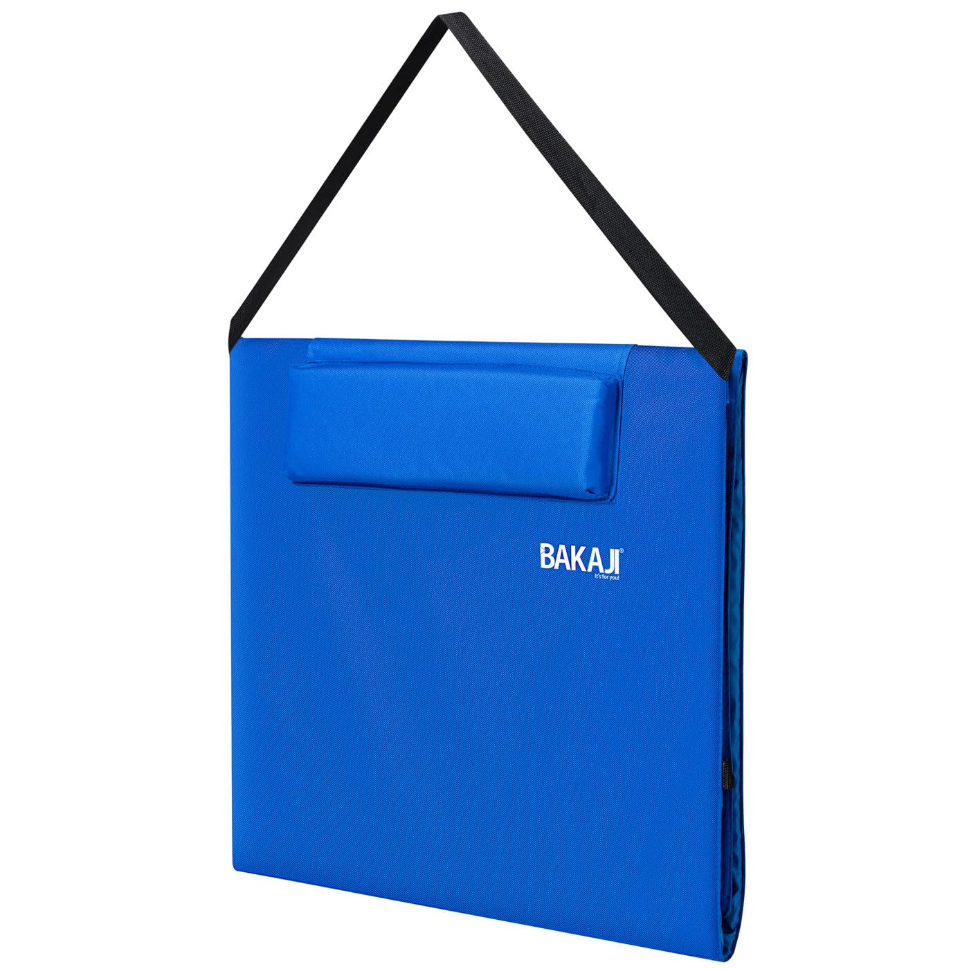 BAKAJI Lettino da Spiaggia Stuoia Materassino Telo Mare Pieghevole Impermeabile Regolabile 5 Posizioni Imbottita Chiusura Borsa Trasporto, Supporto Schienale Campeggio Resistente Antisabbia