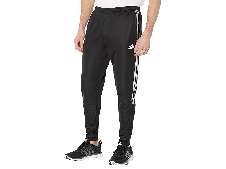 adidas Big Tall Tiro '23 Pants (Black/Reflective Silver) Men's Clothing INTERNATIONAL SHIPPING