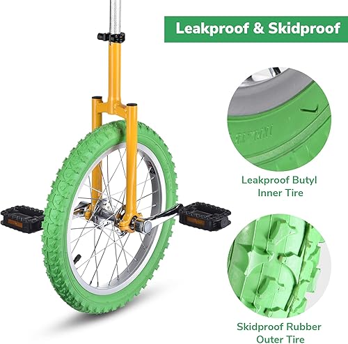 Miniatura 91 de AW Rueda de 16/18/20/24 pulgadas, asiento ajustable para exteriores, para adultos, niños, deportes al aire libre, ejercicio de fitness, para elegir