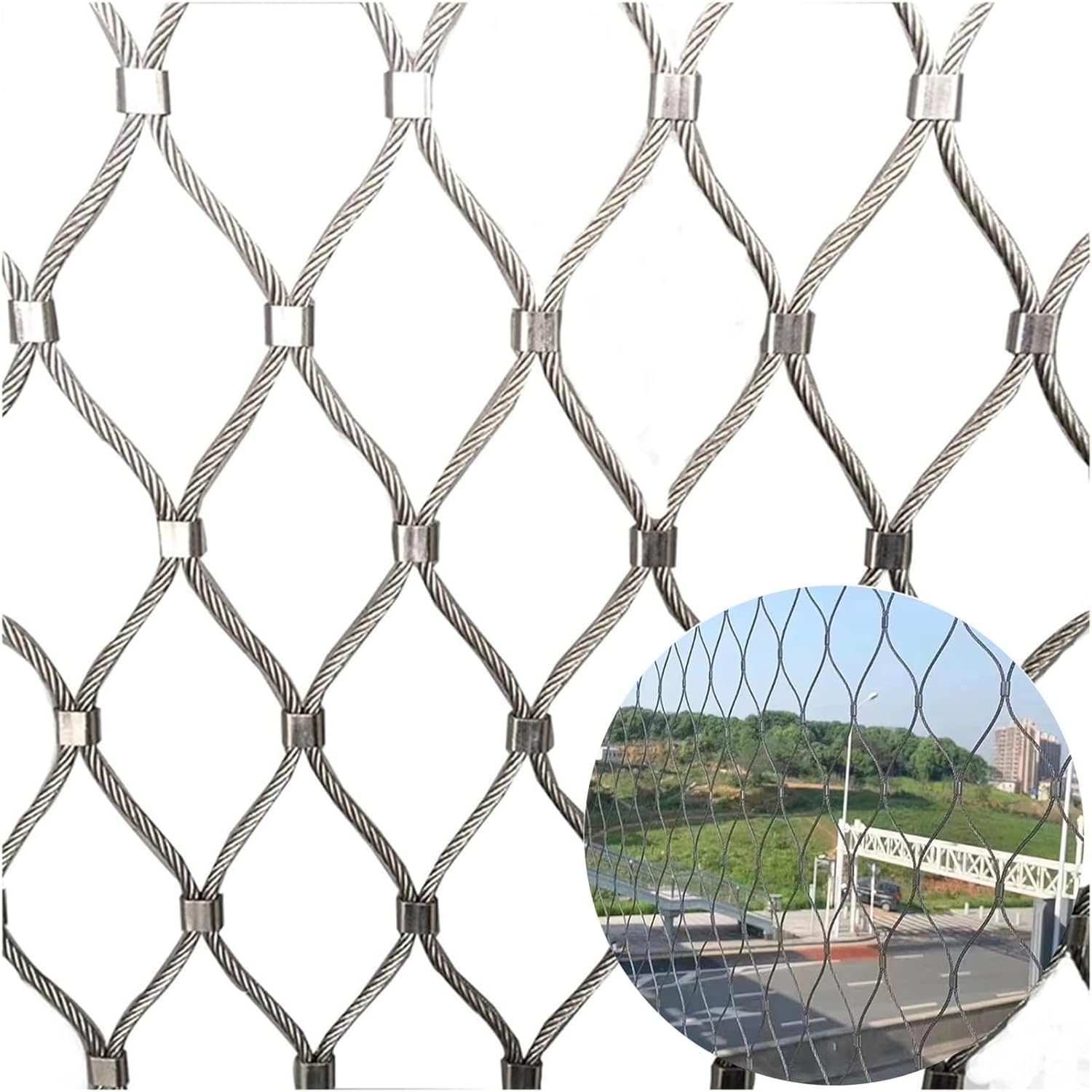 Filet de corde en acier inoxydable 304 malléable pour protection de garde-corps