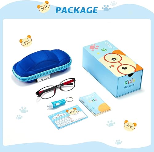 Miniatura 6 de Cyxus Gafas de bloqueo de luz azul para niños y niñas, protección UV, antifatiga ocular, gafas de juegos para computadora de 5 a 8 años