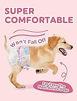 Vista 6 de Dono Pañales para perras, raza grande, 48 unidades, pañales desechables para el calor con indicador de humedad, súper absorbentes, para perros