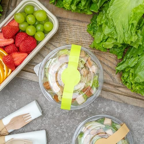 Miniatura 3 de Restaurantware RW Base - Bandas de embalaje de 12 x 1.5 pulgadas, 100 bandas autoadhesivas para el vientre, calcomanías desechables de papel verde