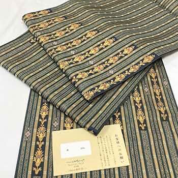 袋帯 キジ 花柄 織柄 素敵なデザイン 六通 正絹 T-7102 Amazon | 袋帯 辻が花模様 金通し 膨れ織 六通柄 金銀糸 葡萄