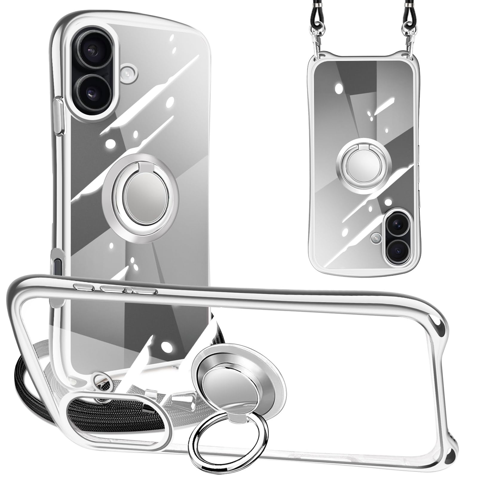 Amazon.co.jp: iPhone 17 用の ケース ショルダー ストラップ リング