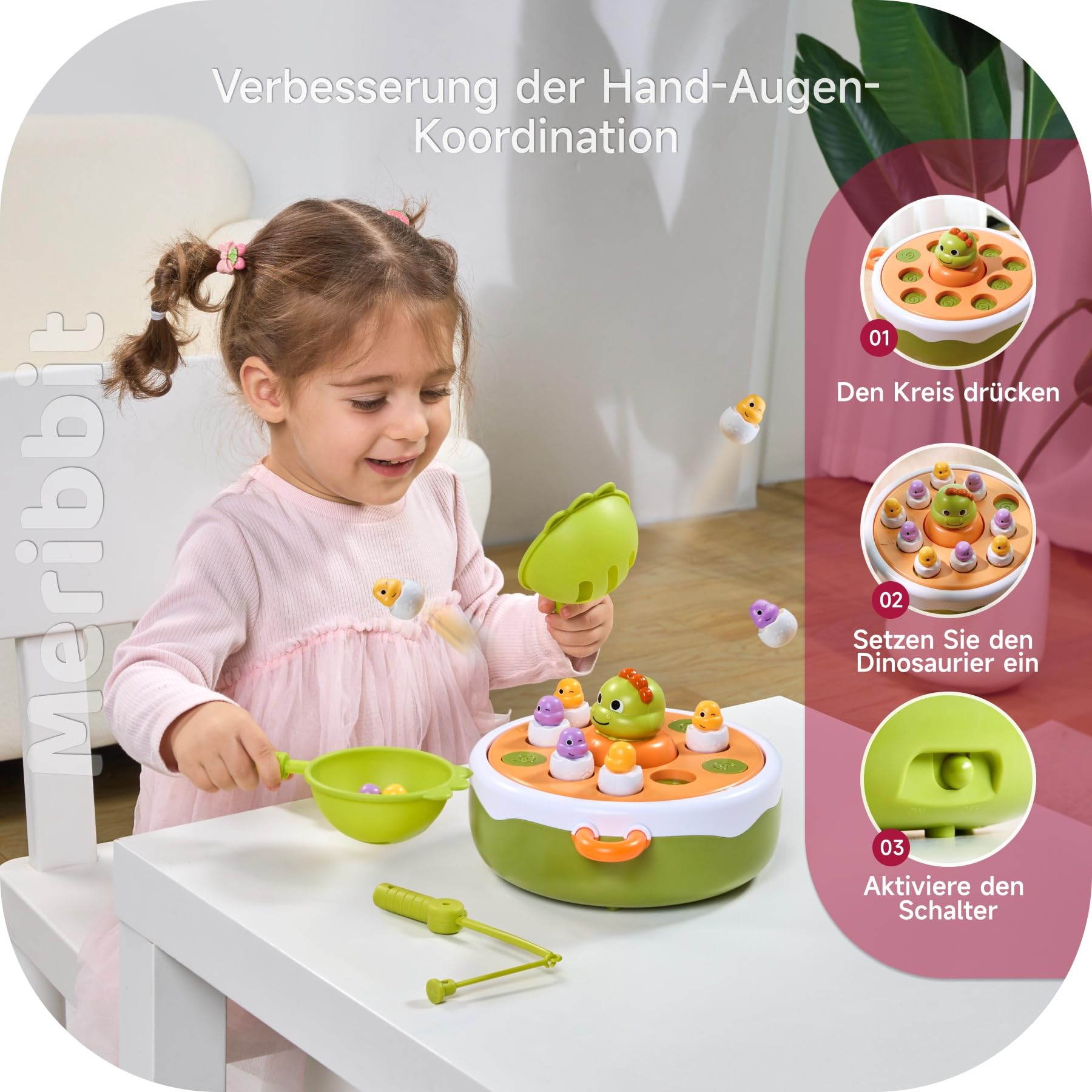 4 in 1 Angelspiel ab 2 3 4 5 Jahren, Aufspringendes & Musikdesign, Montessori Spielzeug Magnet Spiel, Musik Spielzeug für Junge Mädche