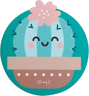 Mr Wonderful Round Mouse Pad, Extra Fine Fibre Mouse Mat for Girls, Non-Slip Children’s Mat and Cactus Design, Green – Mr …