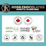 Ross Chocolates ™ Gourmet Chocolate Bars | Creamy, Melt-In-Your-Mouth | Sugar Free | No Stevia Aftertaste | Keto Friendly | Good for Diabetics | Made in Canada | 12 x 34g Bars Dark Chocolate wih Sea Salt
