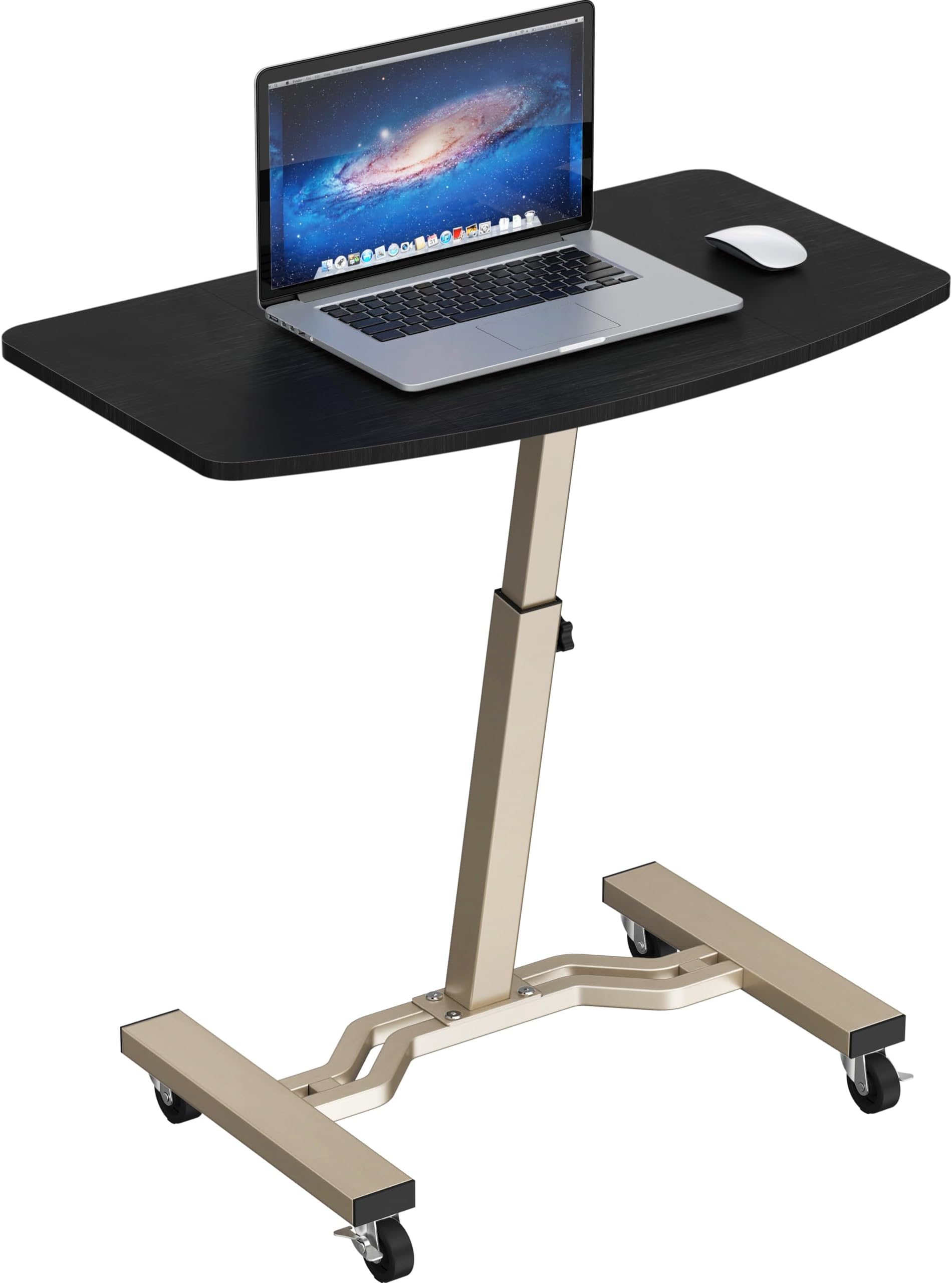 Height Adjustable Mobile Laptop Stand Desk Rolling Cart, Height Adjustable from 28'' to 33''