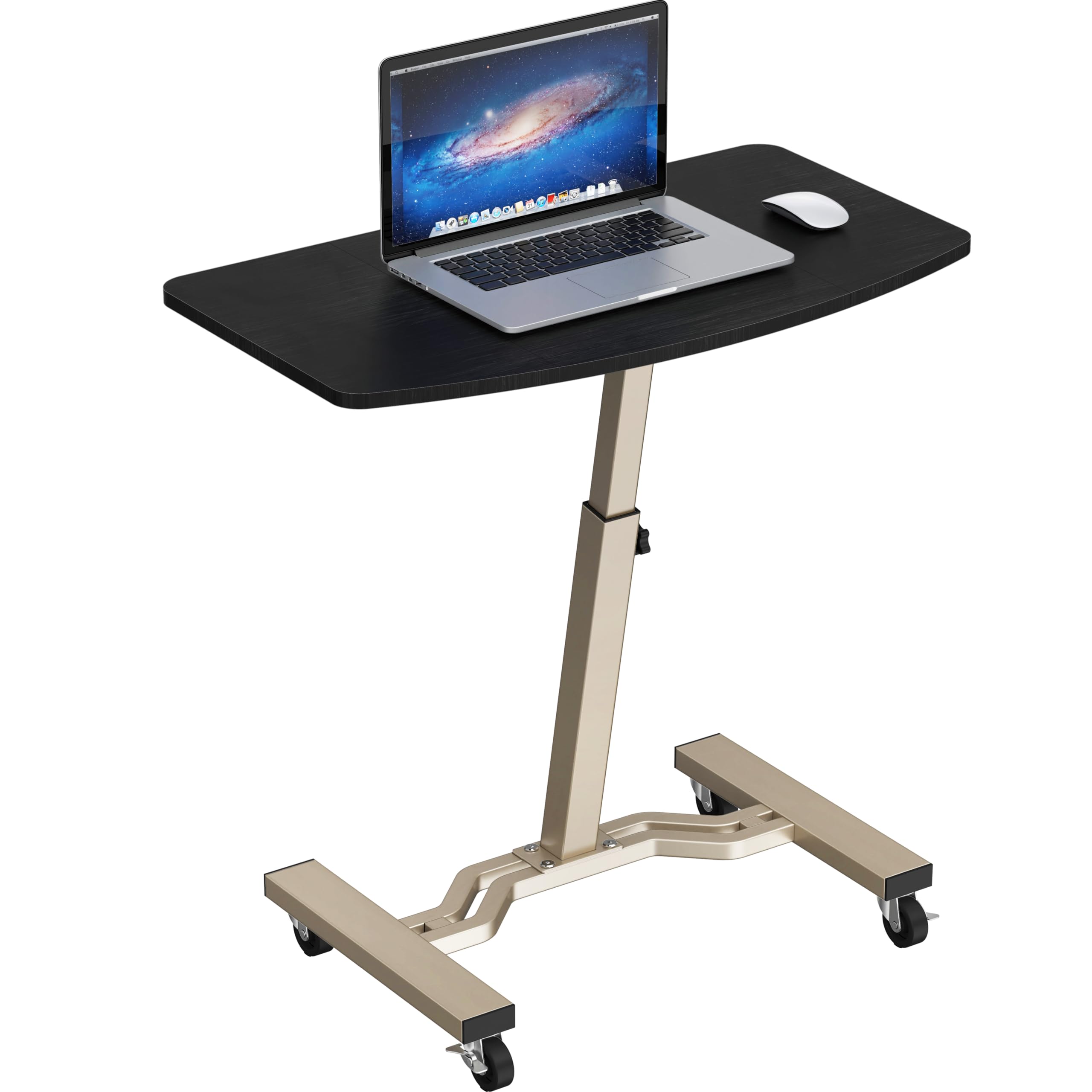 Height Adjustable Mobile Laptop Stand Desk Rolling Cart, Height Adjustable from 28'' to 33''