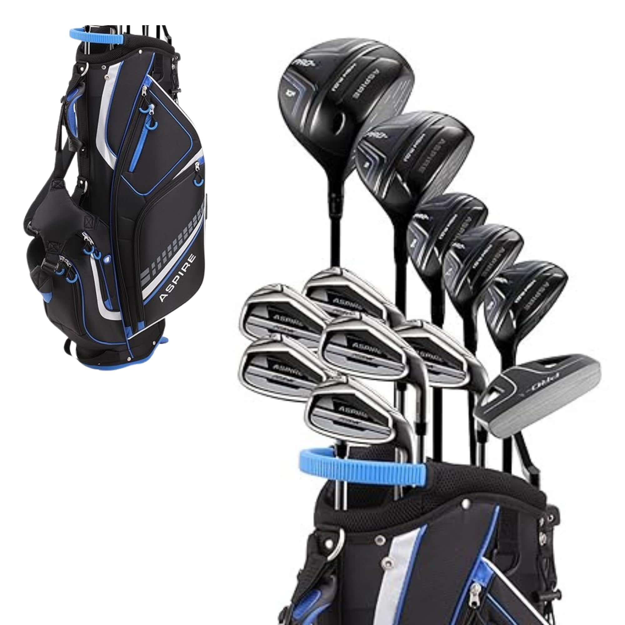 Aspire PRO-X Men's 19-Piece Golf Set – Titanium Driver, Wood, 3-5