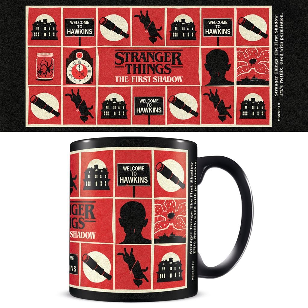 Stranger Things: The First Shadow Black Mug, 315ml / 11oz Ceramic Cup, Official Netflix Licensed Merchandise, Premium Drinkware Gift for Fans & Collectors