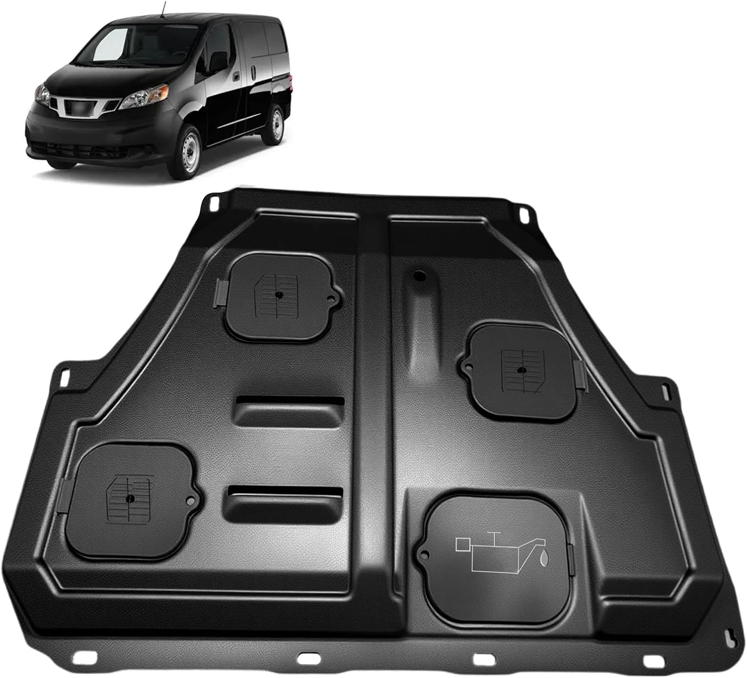 Front Engine Splash Shield Fit for Nissan NV200 2013-2018 Engine Case Guards Suitable for NV200 Under Engine Cover Mud Flaps Directly Replace Original