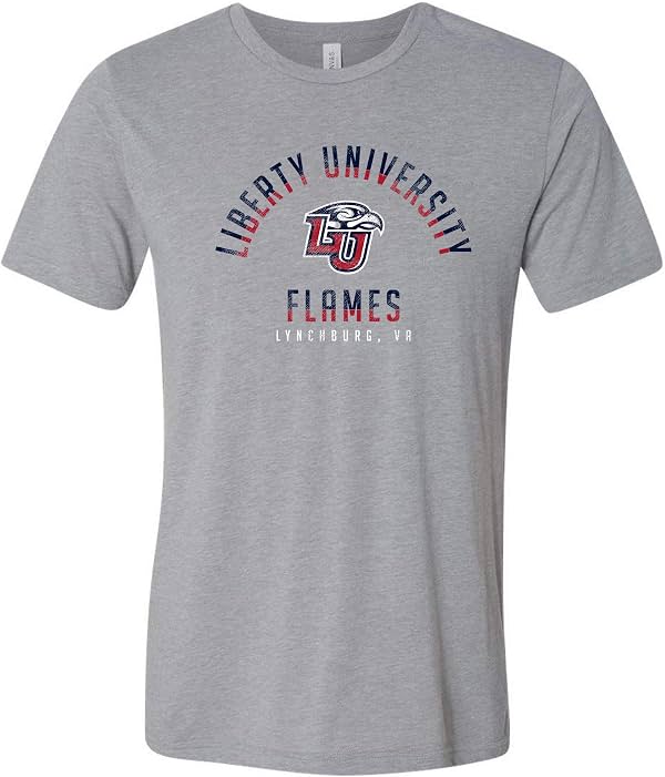 Camiseta Triblend de lona con arco de la División NCAA, color del equipo, universidad