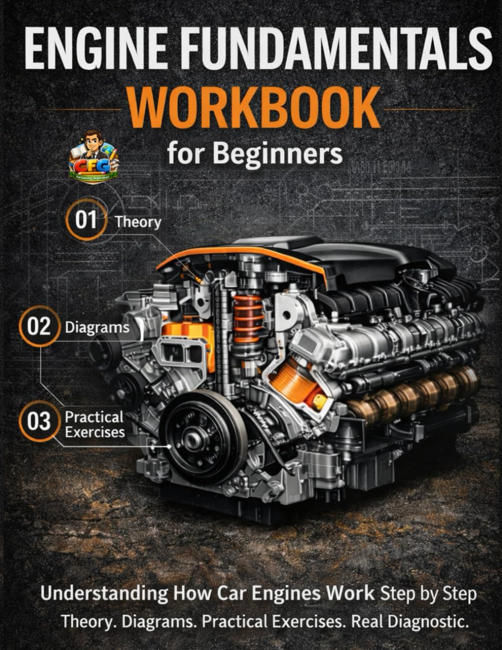 Engine Fundamentals Workbook for Beginners: Understanding How Car Engines Work Step by Step Diagrams, Practical Exercises and Real Diagnostic Thinking for Future Mechanics