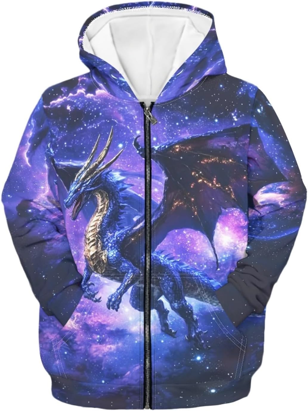 HUIACONG Zip Up Hoodie for Boys Hoodies Kids Sweatshirts Long Sleeve Full Zip Hooded Girls Streetwear