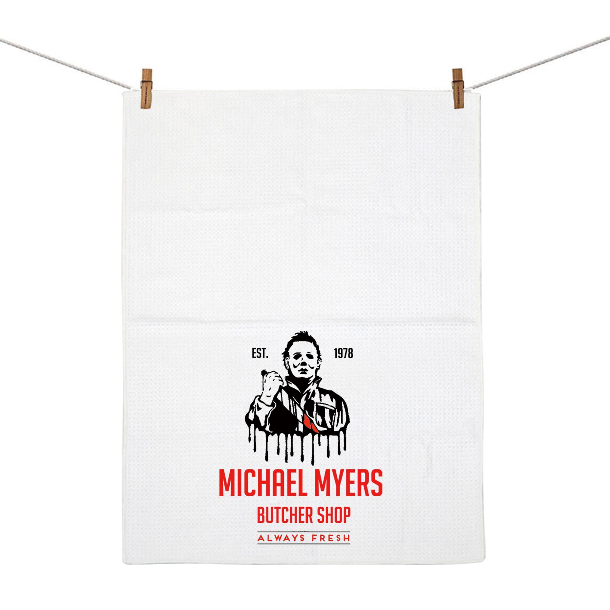 CMNIM Michael Horror Kitchen Towels Michael Mye-s Butcher Shop Dry Towels Villains Dish Towels Horror Lover Gift for Kitchen (Micha-l Mye-s Butcher Shop Towels)