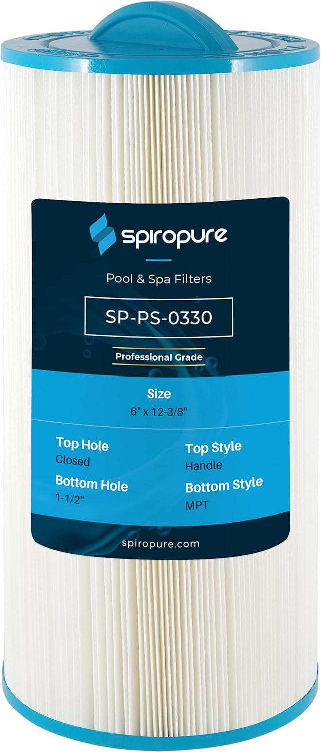 SpiroPure Replacement for Unicel 6CH-45 Filbur FC-0330 Pleatco PTL45W-P-4 Hot Tub Spa Pool Filter Replacement Cartridge