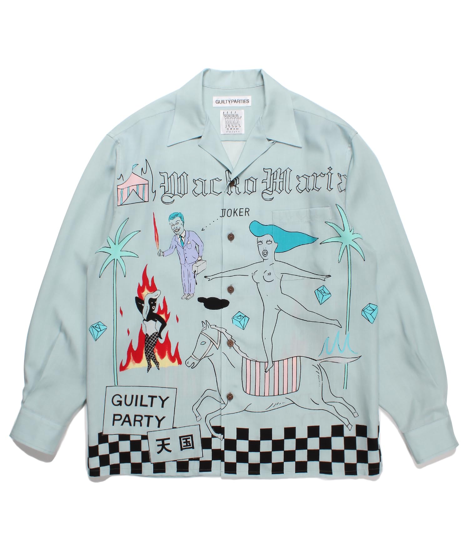 Amazon.co.jp: [WAYWOC] WACKO MARIA ワコマリア シャツ 長袖 メンズ 