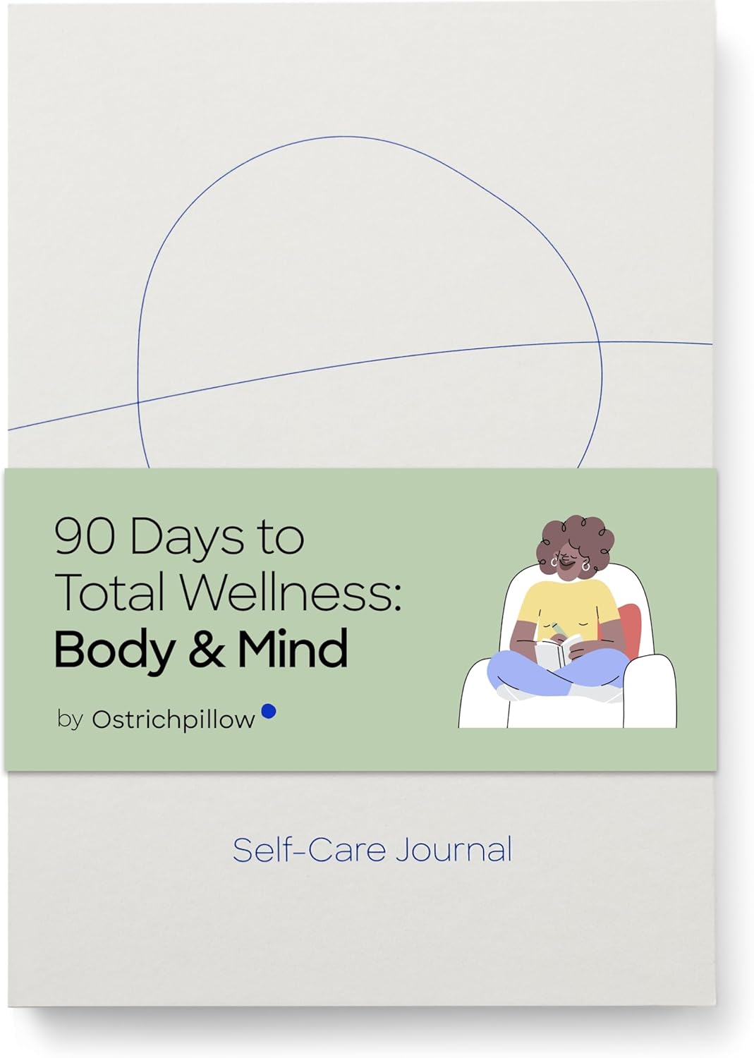 Ostrichpillow Self Care Journal Journal for Men Women – 3-Month Undated Wellness Planner, Daily Reflections & Habits, Monthly Check-In, Eco-Friendly FSC Certified, A5 Format, Life-Changing Mind & Body Tracker