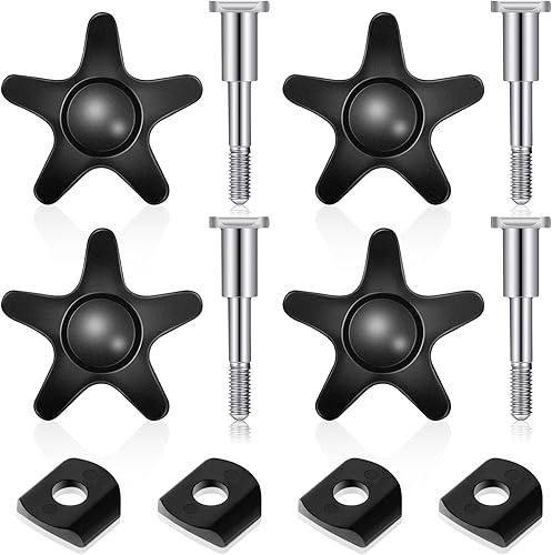 Paquete de 4 perillas de ajuste de brazo de repuesto para rodillos, piezas de repuesto para andadores, piezas de repuesto Guardian Walker, juego de