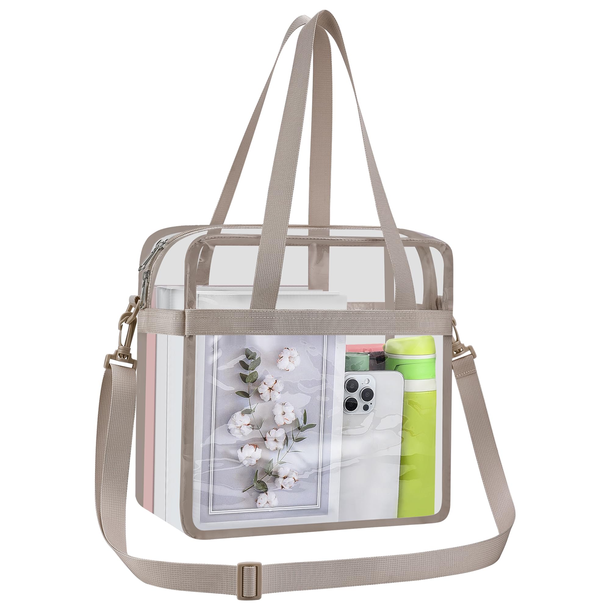 Oraben Clear Tote Bag Clear Bag Stadium Approved 12x6x12 Stadium Bag for Work, Sports Games,Gym