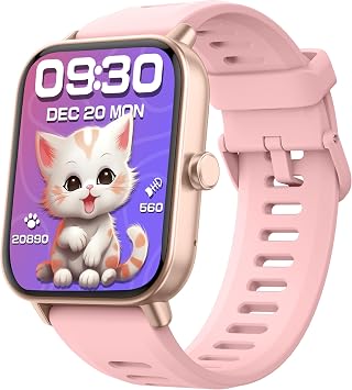 Kids Smart Watch, 1.8''Fitness Tracker, 100+ Sports Modes Kids Watch, Heart Rate & Sleep Tracker, Stress & SpO2 Monitor, Step Counter, Alarm Clock, Games, Swimming Watch for Boys Girls Teens Aged 5+