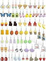ILGANT 36 Pairs Cute Weird Earrings Set - Fun Mushroom Bear Flower Cat Dangle Earrings for Women Teens Aesthetic Jewelry