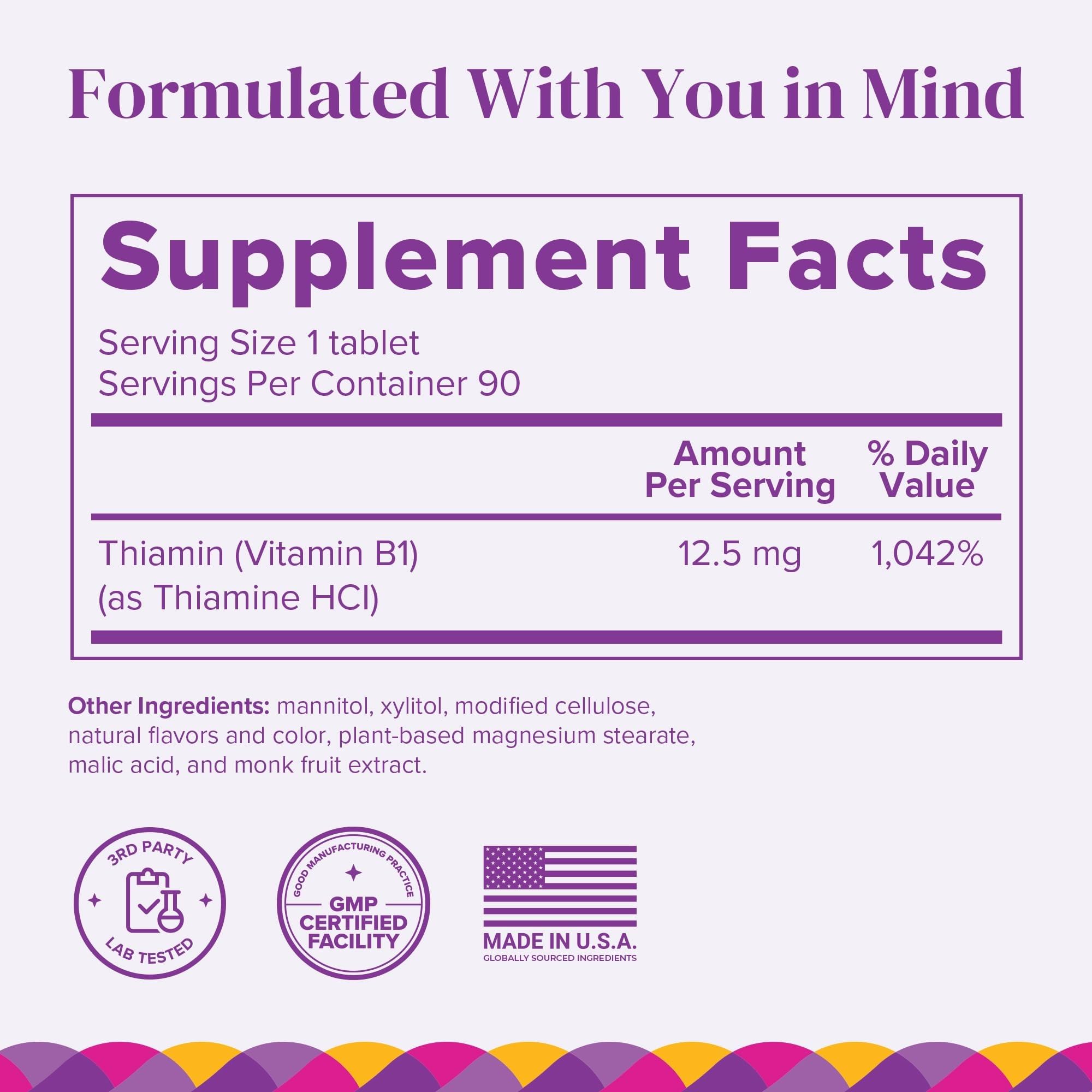 BariMelts Vitamin B1, 90 Tablets, Natural Berry Flavor — Amazon image 2