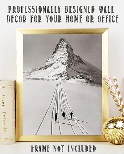 Miniatura 9 de Make Em Laugh Skiing Matterhorn - Póster de impresión artística sin marco de 11 x 14 pulgadas, gran regalo de fotos vintage en blanco y negro y