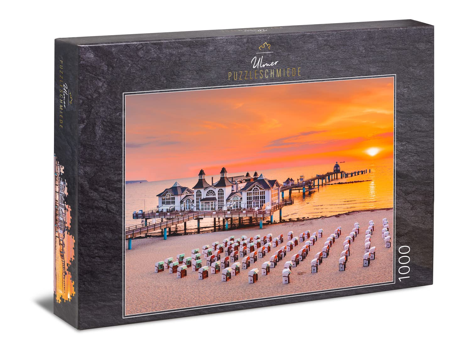 Puzzle 500 Pezzi 'Ore Serali Su Sylt' Ulmer Puzzleschmiede: Qualità Made In Germany, Paesaggio Mare Del Nord Al Tramonto, Spiaggia E Dune, Idea Regalo Per Adulti