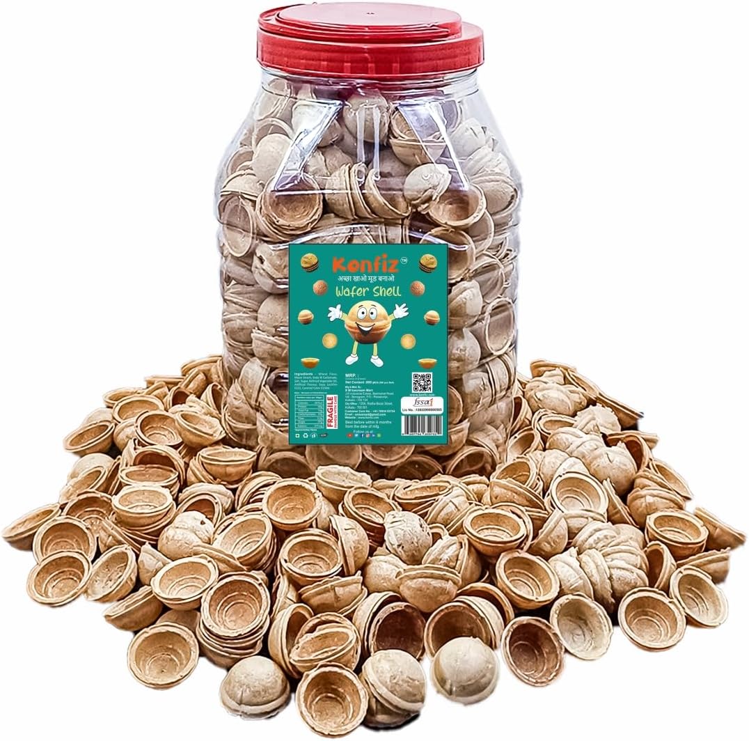 Wafer Shell 600pcs Sweet Chocolate Shells Shell Making for Choco Shell Cake, Ice Cream, Chocolate Balls, Candy, Rice Balls and Biscuit, Shell