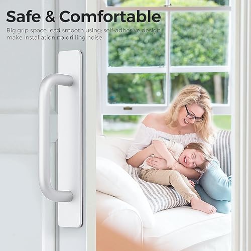 Miniatura 6 de Ravinte Manijas adhesivas para gabinete, tiradores de cajón autoadhesivos, tiradores de gabinete plateados, sin perforaciones, ayudantes para